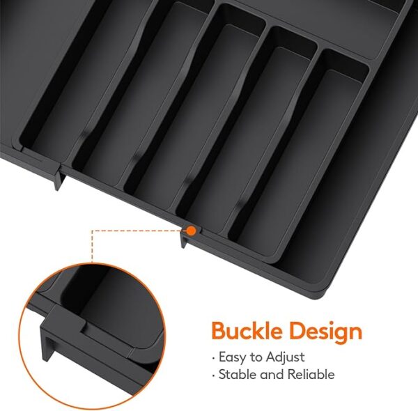 Cutlery Drawer Organiser, Expandable Utensil Tray for Kitchen - Image 2